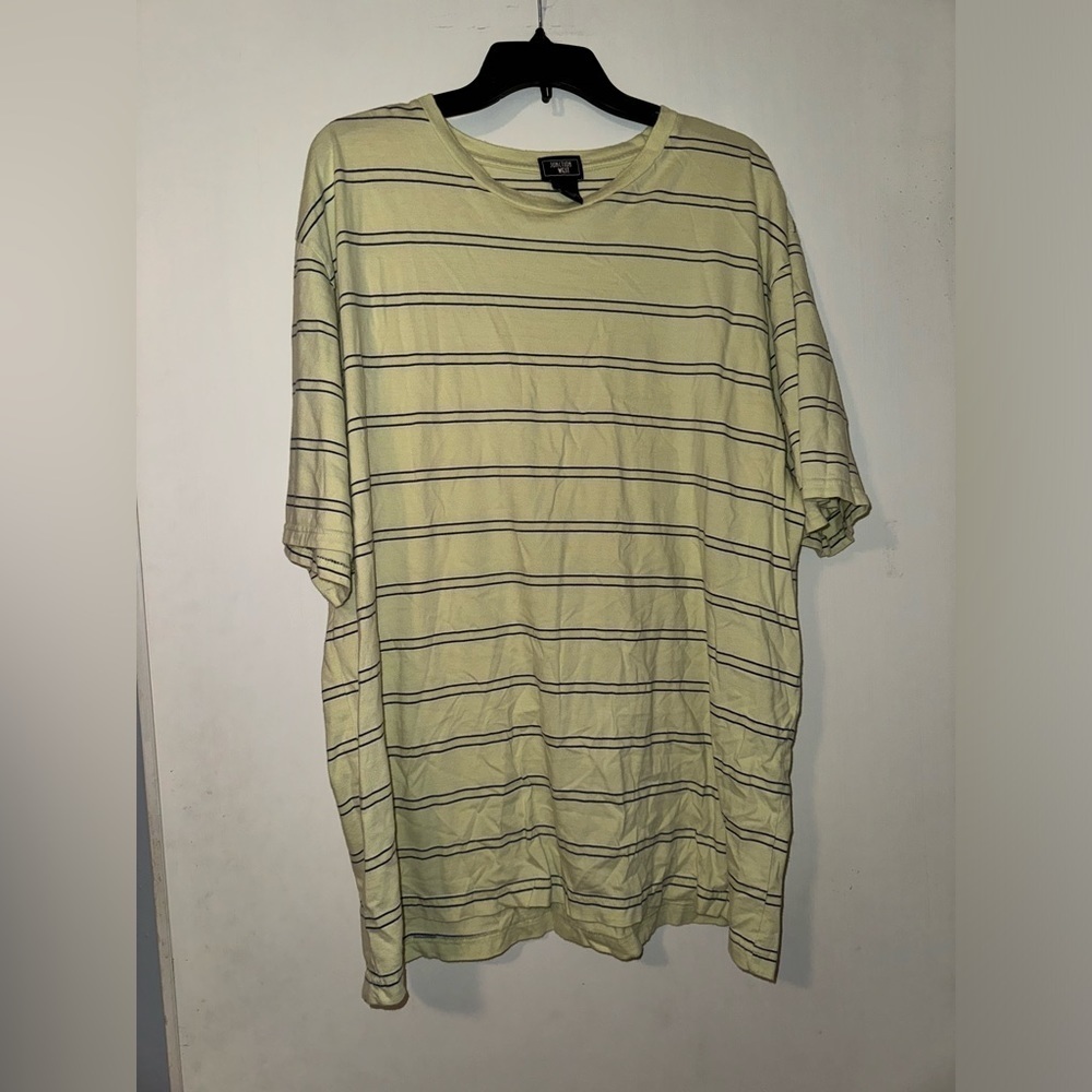Junction west yellow striped men’s loungewear t shirt size XL